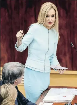  ?? DANI DUCH ?? Cristina Cifuentes, ayer en la Asamblea de Madrid