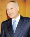  ??  ?? Arab League’s Secretary General Ahmad Abul Gheit