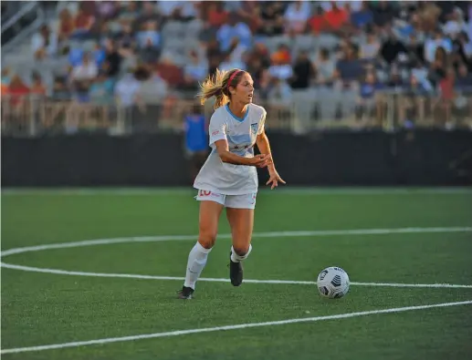  ?? IS IP HOTOS ?? Kayla Sharples’ role on the Red Stars’ back line will be amplified in the absence of Tierna Davidson and Casey Krueger, who will compete in the Tokyo Olympics.