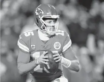  ?? REED HOFFMANN AP ?? Chiefs quarterbac­k Patrick Mahomes, who sprained his ankle during the divisional round against the Jaguars and was hobbled in the AFC title win over the Bengals, expects to practice fully leading up to the Super Bowl on Feb. 12.