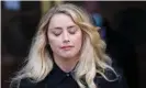  ?? Photograph: Vickie Flores/ EPA ?? Amber Heard during the court hearing in London in July.