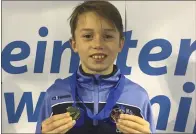  ??  ?? Gold and silver medal winner Emmet Cousins from Coolcotts.