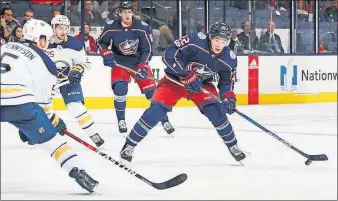  ?? [ADAM CAIRNS/DISPATCH] ?? Blue Jackets coach John Tortorella wants left wing Sonny Milano to play well at both ends of the ice to earn more playing time.