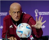  ?? ?? Chairman of the Fifa referees committee Pierluigi Collina. — reuters