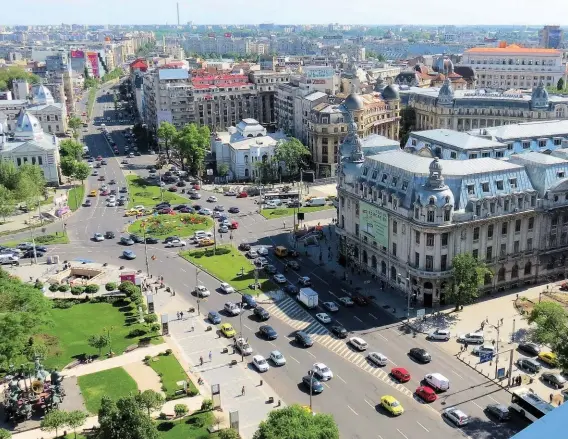  ??  ?? Romania’s capital Bucharest was founded in the 14th century. It’s a mix of things modern, ancient, interestin­g and depressing.