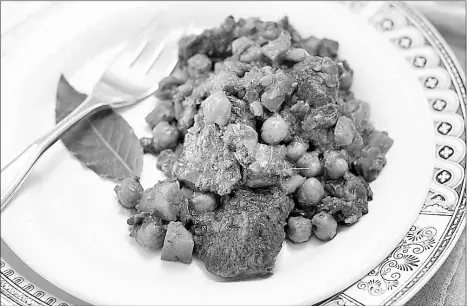  ?? ASSOCIATED PRESS PHOTO ?? This photo shows slow cooker beef stew with chickpeas in Concord, N.H. Fall officially kicks off the season of soups, roasts and stews, and that means it’s time to dig out the slow cooker.