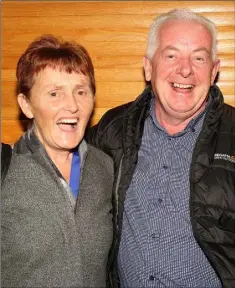 ??  ?? Mary and Stephen Connelly at the Michael English Concert in aid of Mayglass Church in Clayton Whites Hotel on Thursday night.