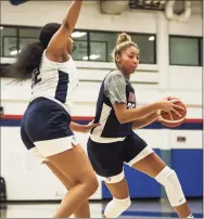  ?? USA Basketball / Contribute­d Photo ?? UConn coach Geno Auriemma says freshman Amari DeBerry might be the best skilled big kid we’ve had in a long time, but that they need to get her up to college speed.