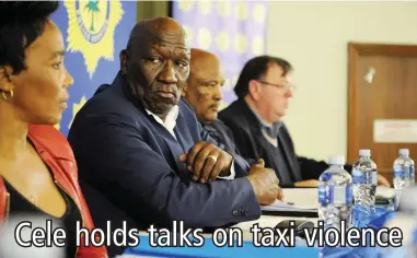  ?? PICTURE: DAVID RITCHIE/AFRICAN NEWS AGENCY (ANA) ?? STOP: Transport Deputy Minister Sindisiwe Chikunga, Police Minister Bheki Cele, Lieutenant General Sindile Mfazi and Transport and Public Works MEC Donald Grant.