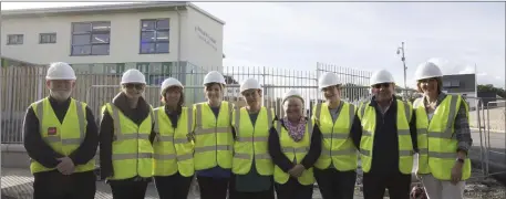  ??  ?? Staff from the senior primary school in New Ross went on site to view the new school being built in the Maudlins.
