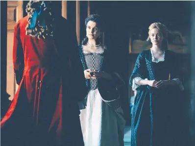  ??  ?? Rachel Weisz and Emma Stone, right, in a scene from “The Favourite.”