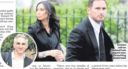  ?? ANDREW FOSKER ?? Christine with her husband Frank Lampard. Inset,
Christof King