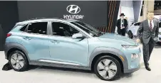  ?? NICK PROCAYLO ?? Hyundai’s 2019 Kona EV should be available this year.