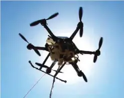  ??  ?? NEBRASKA: This file photo shows a drone at a testing site in Lincoln, Nebraska. —AP