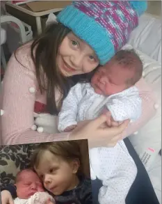  ??  ?? James Keane, Wilkinstow­n, Glynn, the first baby born on Christmas Day in Wexford, with sister Lilí and (left) brother Charlie.