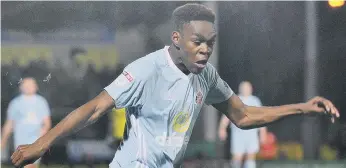  ??  ?? Joel Asoro fired over the cross for George Honeyman’s clinching second goal at Burton.