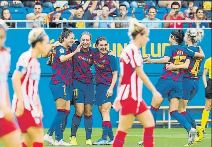  ?? FOTO: PERE PUNTÍ ?? Después de destronarl­e en la Liga, el Barça buscará eliminar al Atlético en los cuartos de final que se disputarán en Bilbao