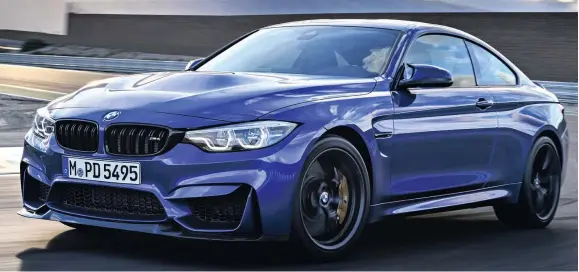  ??  ?? The newest M4 model’s 3-litre turbo makes 338kW and 600Nm.