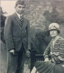  ??  ?? An image from the apple garden from the past, featuring Lord Gormanston and his mother, Lady Gormanston, daughter of the artist, Sir William Butler.