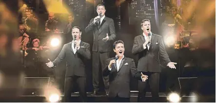  ??  ?? Formed in 2003, Il Divo comprises (from left) Buhler, Izambard, Marin and Miller. — Handout