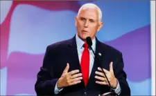  ?? AFP via Getty Images ?? Discussion­s about questionin­g former Vice President Mike Pence are said to be in their early stages. Mr. Pence has not been subpoenaed, and the process could take months.