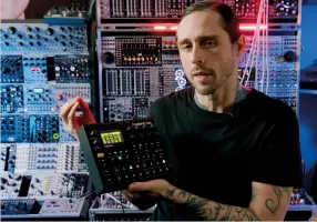  ?? ?? Castellani talks lovingly of his Elektron Digitakt, his first and greatest gear paramour