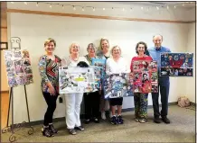  ?? Courtesy photo ?? Participan­ts in Hope Cancer Resources’ “Art, Healing & Hope” collage class create visual representa­tions of their cancer experience­s.