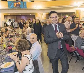  ?? FOTO: PERE PUNTÍ ?? Aplaudido en la cena También era la 16ª Trobada de Penyes de Tarragona Nord