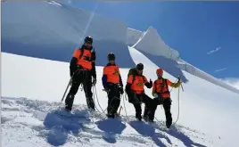  ?? (DR) ?? En août dernier, l’équipe est allée s’entraîner durant trois jours sur le Mont Rose en Italie, à quelque   mètres d’altitude.