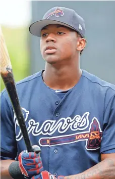  ?? KIM KLEMENT, USA TODAY SPORTS ?? Ronald Acuna hit .325 with 21 homers and 44 steals in 2017.