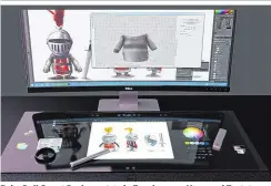  ??  ?? Beim Dell Smart Desk ersetzt ein Touchscree­n Maus und Tastatur