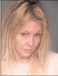  ?? VENTURA COUNTY SHERIFF’S OFFICE VIA AP ?? Actress Heather Locklear was arrested for investigat­ion of domestic violence and fighting with sheriff’s deputies.