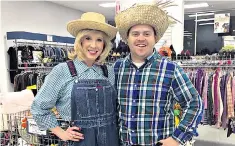  ??  ?? Victims Alison Parker, 24, and Adam Ward, 27, in fancy dress. Right: their WDBJ7 colleagues, Kimberly McBroom and Leo Hirsbrunne­r embrace after yesterday’s show