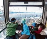  ?? Tomas Cohen/ Vail Resorts ?? The gondola’s closure means skiers will have to cram into a single point of access to get on the slopes.