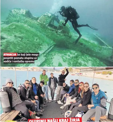  ??  ?? Svi koji žele mogu posjetiti poznatu olupinu uz vodiča i ronilačku opremu