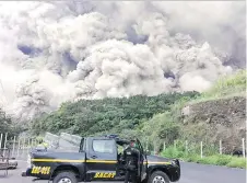  ?? NATIONAL POLICE OF GUATEMALA ?? At least 65 people were killed when El Fuego in Guatemala erupted Sunday, spewing ash and high-viscosity lava.