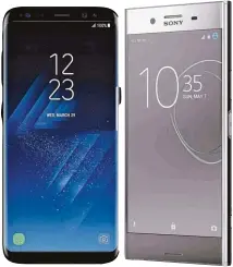 ??  ?? Samsung Galaxy S8 Sony Xperia XZ Premium