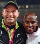  ??  ?? Controvers­y: Sir Mo Farah with coach Alberto Salazar