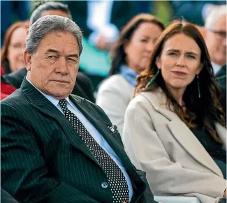  ?? STUFF ?? Decent poll numbers have kept Winston Peters’ NZ First and Jacinda Ardern’s Labour Party from each other’s throats since they formed a coalition a year ago.