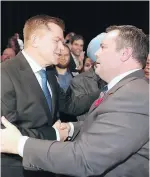  ?? GAVIN YOUNG / POSTMEDIA ?? Jason Kenney, right, won the UCP leadership with 61% of the vote.