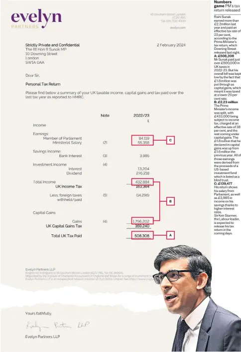  ?? ?? Rishi Sunak has a mountain to climb in the opinion polls; Boris Johnson, below