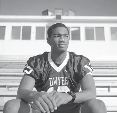  ?? CAREY WAGNER/SUN SENTINEL ?? The Dolphins’ Jacoby Brissett when he was a star high school quarterbac­k at Dwyer High in Palm Beach Gardens.