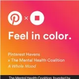  ?? ?? The Mental Health Coalition, founded by Kenneth Cole, is partnering with Pinterest.