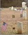  ??  ?? 21 Civil war veterans are buried at Mt. Zion cemetery.