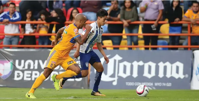  ?? JORGE SÁNCHEZ ?? Con la victoria obtenida en la jornada 4 ante los Tigres de la UANL, la escuadra hidalguens­e retomó confianza luego de su nebuloso arranque de temporada.