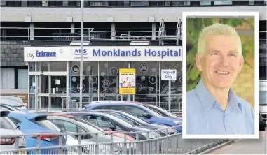  ??  ?? Hospital proposals The report makes 14 recommenda­tions to the health board. Inset, NHS Lanarkshir­e director of public health Gabe Docherty