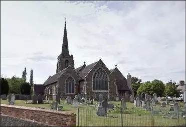  ??  ?? Saint Simon and Saint Jude Church in Earl Shilton, where the body of a man was discovered on Saturday