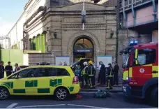  ?? Reuters ?? Emergency services were quickly at the Parsons Green tube station in west London, where the device was detonated