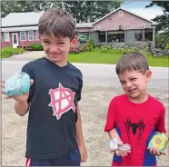  ?? COURTESY OF MEGHAN MILLER ?? Danielson brothers Cohen, 9, and Talon Miller, 7, show off painted rocks for the 860 Rocks! Facebook group created by their mother, Meghan.