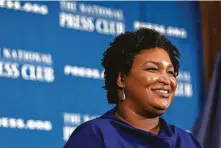  ?? Cheriss May / Sipa USA ?? Stacey Abrams, former Georgia House Democratic leader, is expected to run again for governor in 2022.